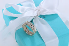 Load image into Gallery viewer, Tiffany &amp; Co. Mesh Silver Solid Firm Band Ring

