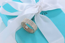 Load image into Gallery viewer, Tiffany &amp; Co. Mesh Silver Solid Firm Band Ring
