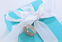 Load image into Gallery viewer, Tiffany &amp; Co. Mesh Silver Solid Firm Band Ring

