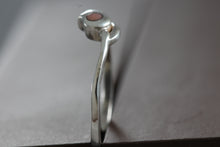 Load image into Gallery viewer, Sterling Silver Rose Enamel Inlay Small Flexible Band Ring
