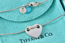 Load image into Gallery viewer, Tiffany &amp; Co. Silver Sliding Heart Snake Chain 17&quot; Necklace
