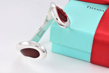 Load image into Gallery viewer, Tiffany &amp; Co. Elsa Peretti Silver Carnelian Thumbprint Cuff Bracelet
