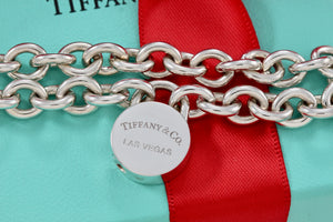 Tiffany & Co. Silver Las Vegas Round Padlock Bracelet