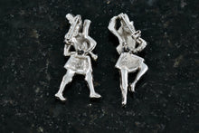 Load image into Gallery viewer, 1940s Atlas Rhinestone Faux Pearl Musical Dancing Pair Pin Brooches
