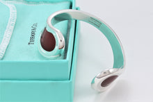 Load image into Gallery viewer, Tiffany &amp; Co. Elsa Peretti Silver Carnelian Thumbprint Cuff Bracelet
