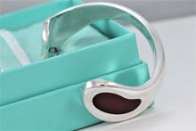 Load image into Gallery viewer, Tiffany &amp; Co. Elsa Peretti Silver Carnelian Thumbprint Cuff Bracelet
