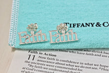 Load image into Gallery viewer, Tiffany &amp; Co. Silver Faith Earrings Rare
