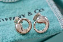Load image into Gallery viewer, Tiffany &amp; Co. Elsa Peretti Silver Eternal Circle Stud Earrings
