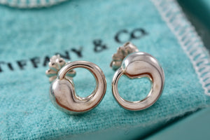Tiffany & Co. Elsa Peretti Silver Eternal Circle Stud Earrings