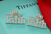 Load image into Gallery viewer, Tiffany &amp; Co. Silver Faith Earrings Rare
