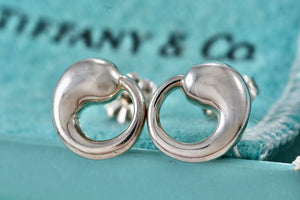 Tiffany & Co. Elsa Peretti Silver Eternal Circle Stud Earrings