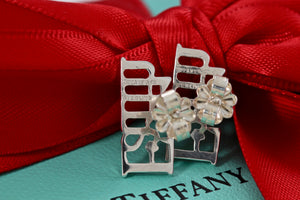 Tiffany & Co. Silver Faith Earrings Rare