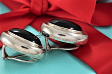 Load image into Gallery viewer, Tiffany &amp; Co. Paloma Picasso Silver Vintage Onyx Clip on Earrings
