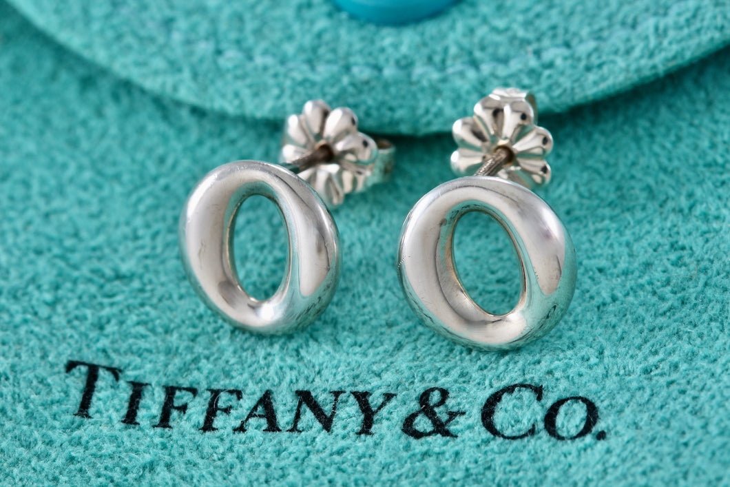 Tiffany & Co. Elsa Peretti Silver Small Sevillana Stud Earrings