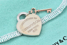 Load image into Gallery viewer, Please Return to Tiffany Silver Heart &amp; Mini Rubedo Key Charm Pendant
