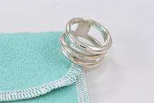 Load image into Gallery viewer, Tiffany &amp; Co. Silver Diagonal Wide Band Ring
