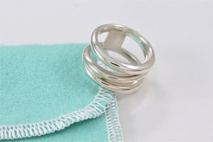 Tiffany & Co. Silver Diagonal Wide Band Ring