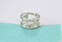 Load image into Gallery viewer, Tiffany &amp; Co. Silver Diagonal Wide Band Ring

