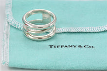 Load image into Gallery viewer, Tiffany &amp; Co. Silver Diagonal Wide Band Ring
