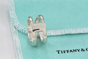 Tiffany & Co. Silver Diagonal Wide Band Ring