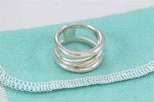 Load image into Gallery viewer, Tiffany &amp; Co. Silver Diagonal Wide Band Ring

