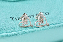 Load image into Gallery viewer, Tiffany &amp; Co. Paloma Picasso Venezia Silver Heart Stud Earrings
