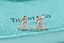 Load image into Gallery viewer, Tiffany &amp; Co. Paloma Picasso Venezia Silver Heart Stud Earrings
