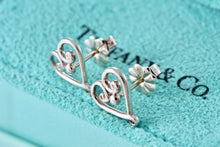 Load image into Gallery viewer, Tiffany &amp; Co. Paloma Picasso Venezia Silver Heart Stud Earrings
