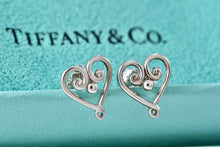 Load image into Gallery viewer, Tiffany &amp; Co. Paloma Picasso Venezia Silver Heart Stud Earrings
