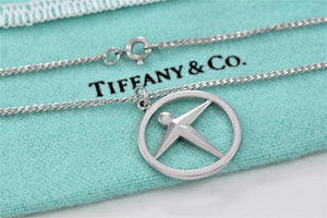 Tiffany & Co. Silver Manpower Pendant 18" Necklace