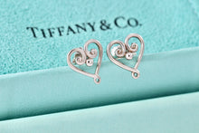 Load image into Gallery viewer, Tiffany &amp; Co. Paloma Picasso Venezia Silver Heart Stud Earrings
