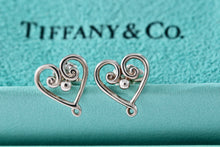 Load image into Gallery viewer, Tiffany &amp; Co. Paloma Picasso Venezia Silver Heart Stud Earrings
