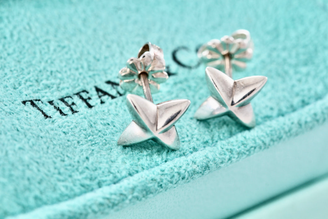 Tiffany & Co. Elsa Peretti Silver Sirius Star Stud Earrings