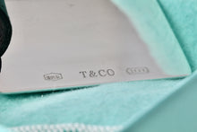Load image into Gallery viewer, Tiffany &amp; Co. 1837 Silver Luggage Tag Black Leather Strap
