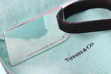 Load image into Gallery viewer, Tiffany &amp; Co. 1837 Silver Luggage Tag Black Leather Strap
