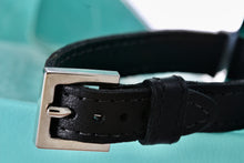 Load image into Gallery viewer, Tiffany &amp; Co. 1837 Silver Luggage Tag Black Leather Strap
