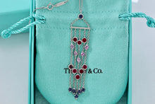 Load image into Gallery viewer, Tiffany &amp; Co. 18K White Gold Gemstone Chandelier Drop 16&quot; Necklace
