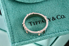 Load image into Gallery viewer, Tiffany &amp; Co. Atlas Pinstripe Silver Narrow Band Stacking Ring Size 6.5
