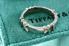 Load image into Gallery viewer, Tiffany &amp; Co. Atlas Pinstripe Silver Narrow Band Stacking Ring Size 6.5
