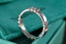 Load image into Gallery viewer, Tiffany &amp; Co. Atlas Pinstripe Silver Narrow Band Stacking Ring Size 6.5
