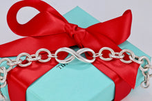 Load image into Gallery viewer, Tiffany &amp; Co. Infinity Silver Large Heavy Link Bracelet
