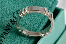 Load image into Gallery viewer, Tiffany &amp; Co. Atlas Pinstripe Silver Narrow Band Stacking Ring Size 6.5
