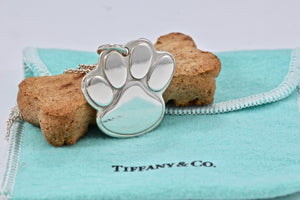 Tiffany & Co. Silver Dog paw Necklace 1999