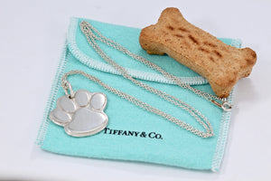 Tiffany & Co. Silver Dog paw Necklace 1999