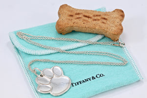 Tiffany & Co. Silver Dog paw Necklace 1999