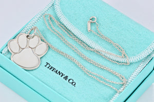 Tiffany & Co. Silver Dog paw Necklace 1999