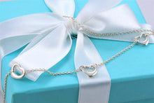 Load image into Gallery viewer, Tiffany &amp; Co. Elsa Peretti Silver Triple Open Heart Necklace
