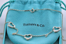 Load image into Gallery viewer, Tiffany &amp; Co. Elsa Peretti Silver Triple Open Heart Necklace

