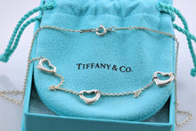 Load image into Gallery viewer, Tiffany &amp; Co. Elsa Peretti Silver Triple Open Heart Necklace
