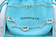 Load image into Gallery viewer, Tiffany &amp; Co. Elsa Peretti Silver Triple Open Heart Necklace
